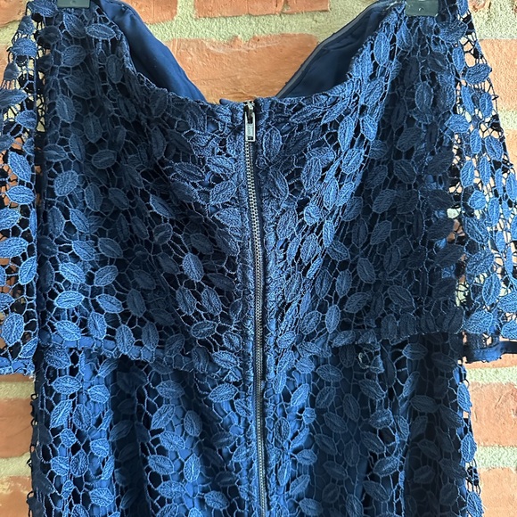 Chelsea28 Navy Eyelet Strapless Dresss. Size 4. - Picture 3 of 5